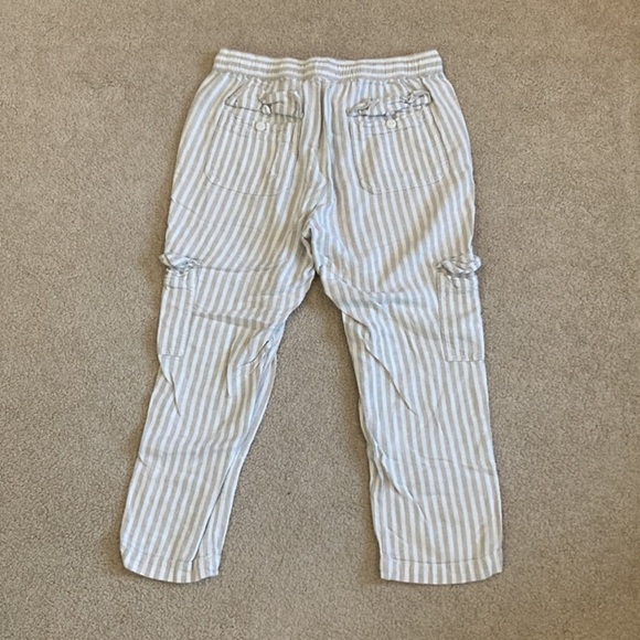 Anthropologie Striped Cream Pants - Picture 4 of 7